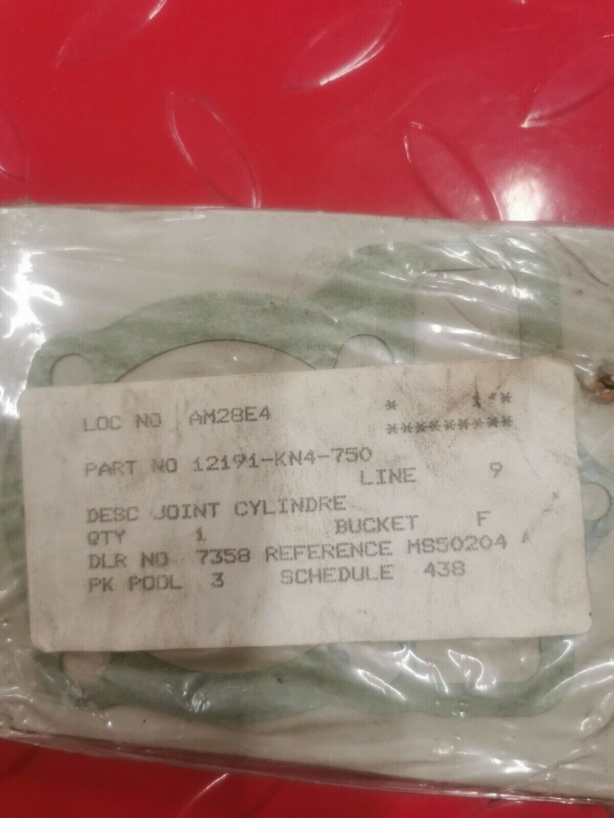 NOS Honda CRF100 XR100 NSF100 XL100 CYLINDER GASKET 12191-KN4-750 H2
