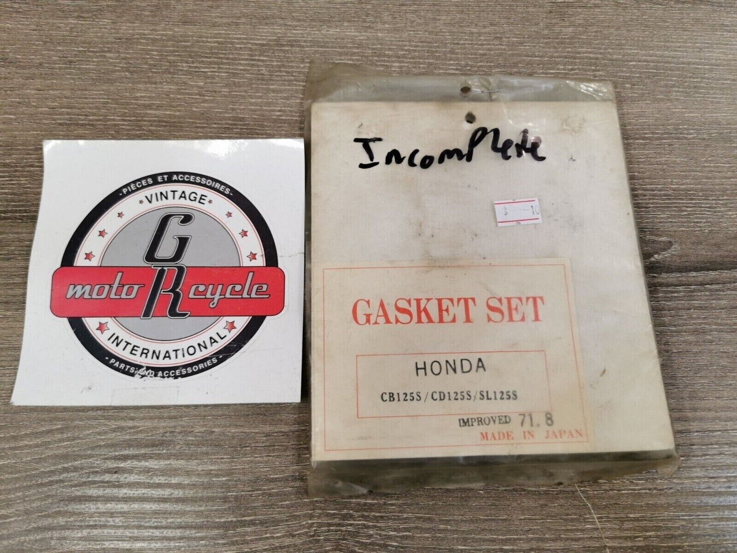 NOS HONDA CB125S SL125S INCOMPLETE GASKET SET  J28