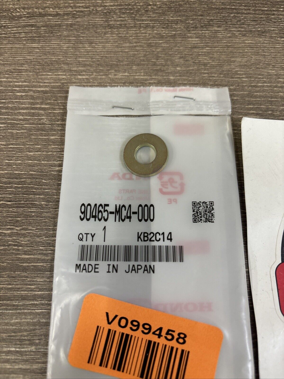 NOS Honda CB250F CBR250 CR125R CR250R CR500R CR80R WASHER 8MM 90465-MC4-000 H128