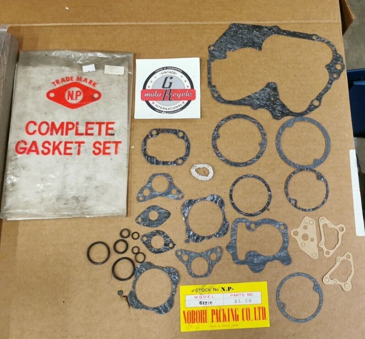 NOS NOBORU HONDA SL70 GASKET KIT INCOMPLETE SET 61216 J49
