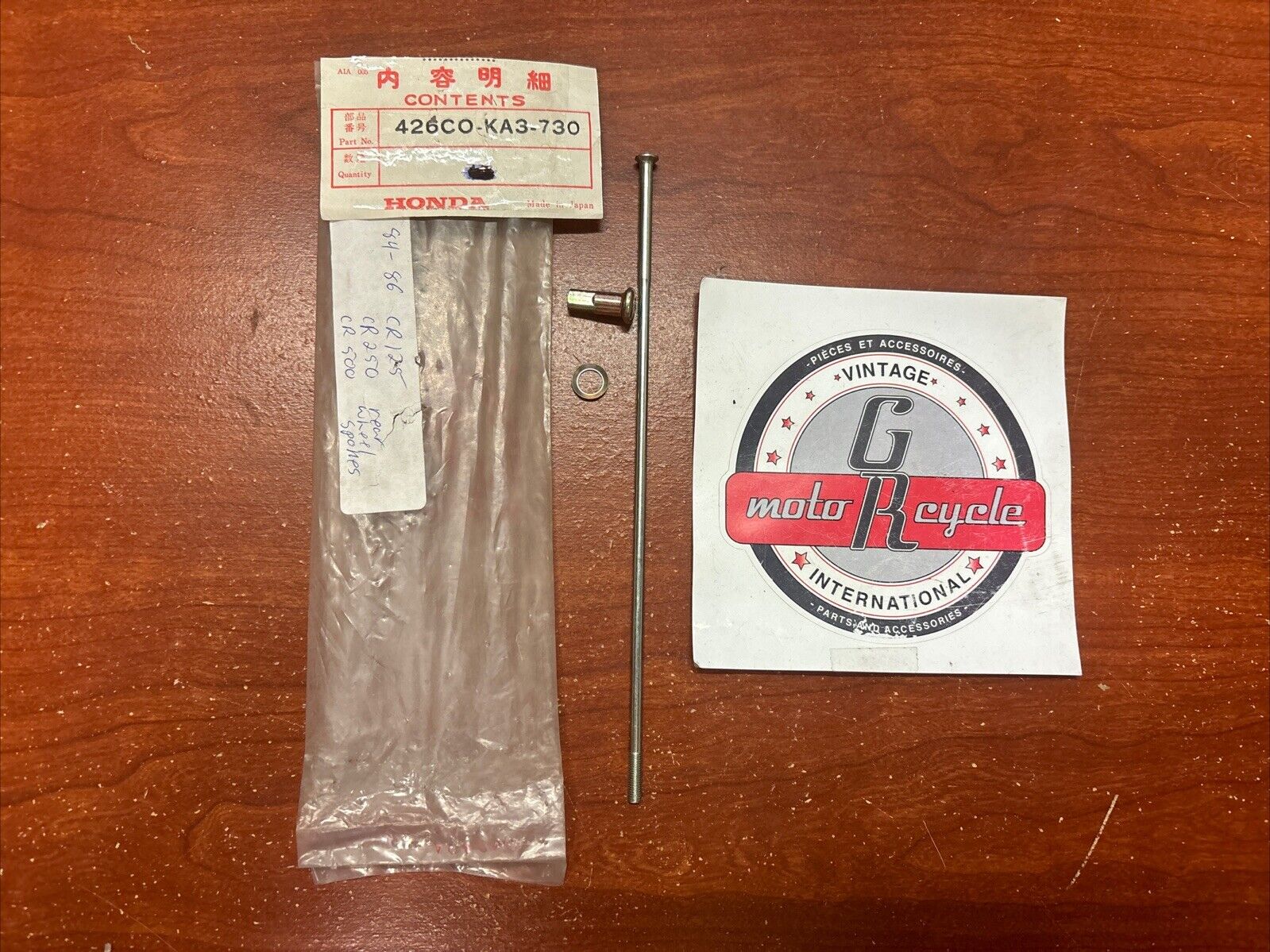 NOS Honda 1984 CR125R CR250R CR500R REAR WHEEL SPOKE SET A 426C0-KA3-730 H139