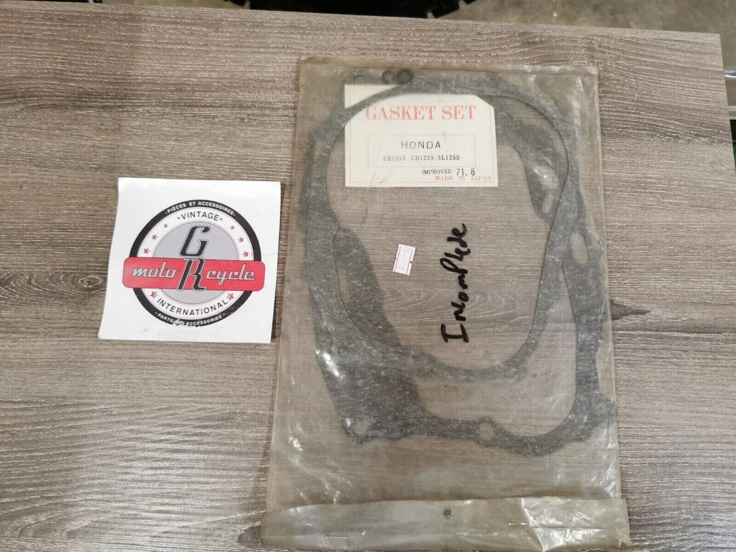 NOS HONDA CB125S CD125S SL125S INCOMPLETE GASKET SET  J28