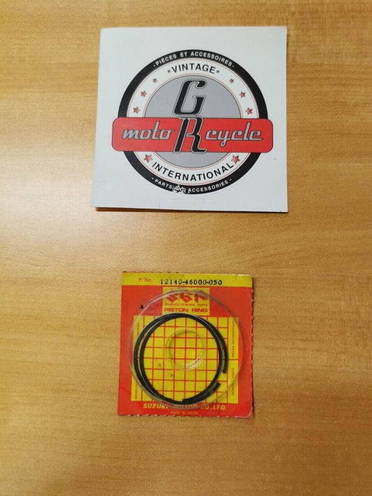 NOS SUZUKI  TS100  RM80  1973 - 1981  RING SET  PISTON 0.5   12140-46000-050  S8