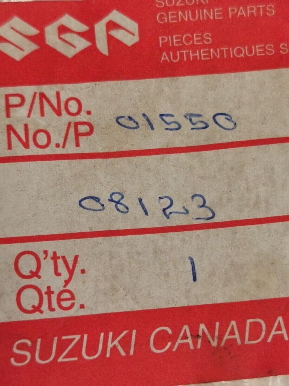 NOS SUZUKI LTA500F KINGQUAD BOLT 01550-08123 SUB BY 01550-0812A S28