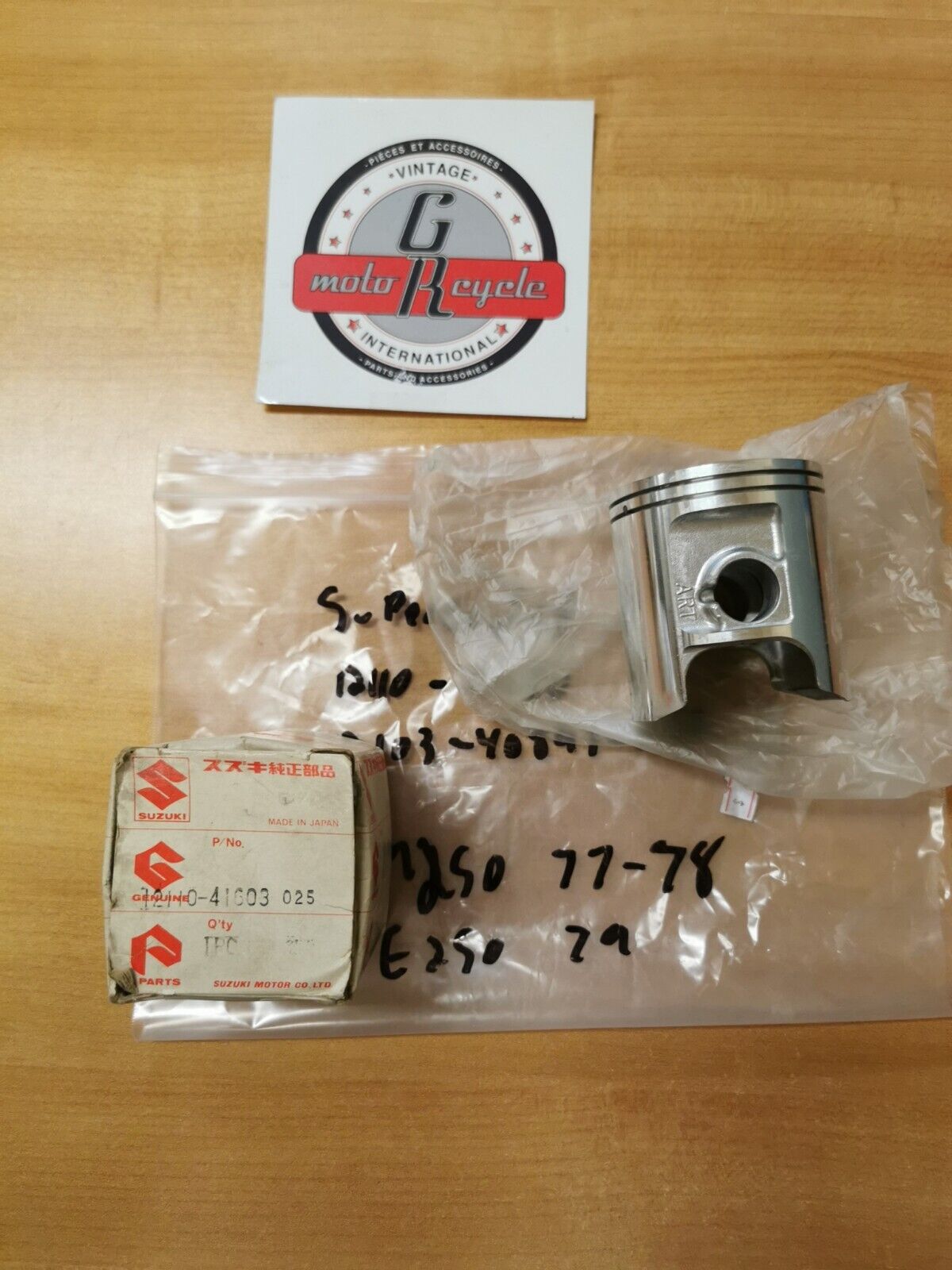 NOS SUZUKI RM250 77 78 PE250 79 PISTON SUPERCEDED 12110-41760 12103-40891-025 S7