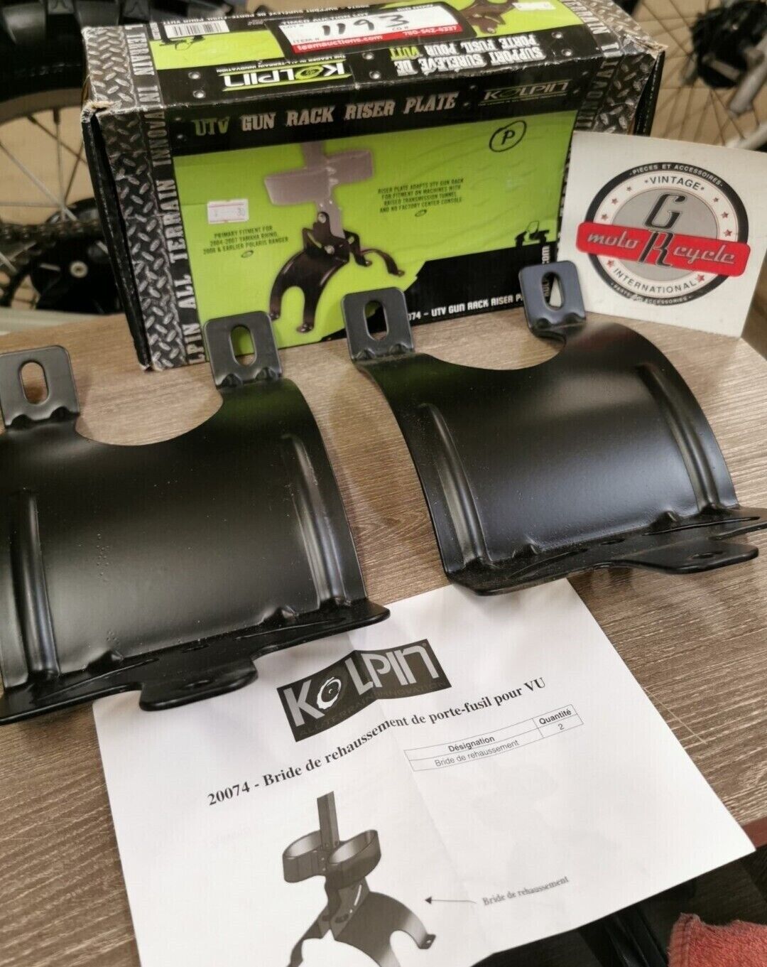 NOS KOLPIN YAMAHA RHINO 2004 - 2007 POLARIS UTV Gun Rack Adaptor Mount 20074 J38