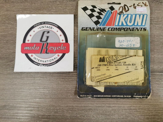 NOS MIKUNI  125 TMS PRO OPTION NEEDLE KIT TMS-JN125/58 J20