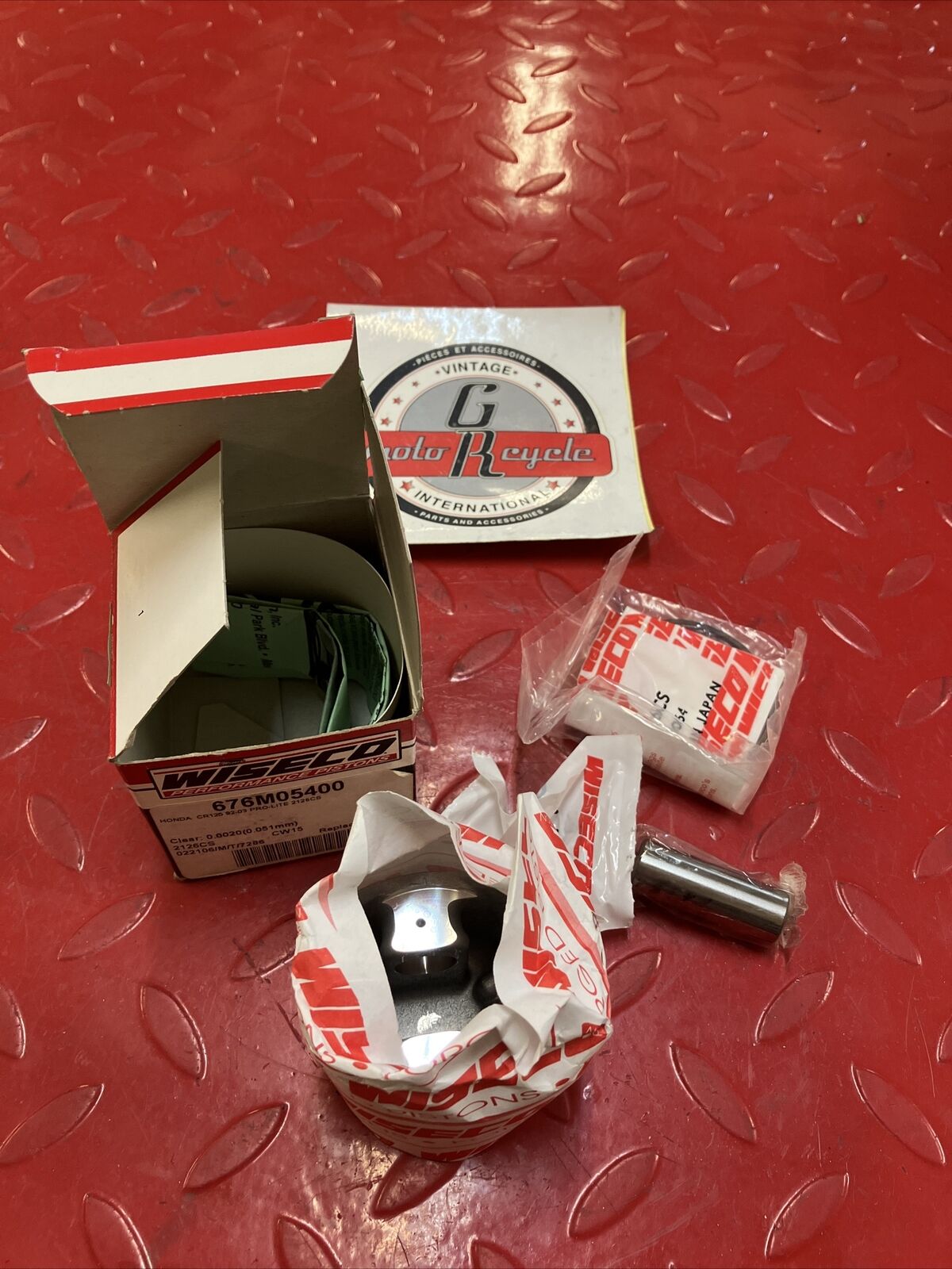 NOS Wiseco CR125R 1992 - 2003 FULL PISTON KIT 676M05400 54MM J5