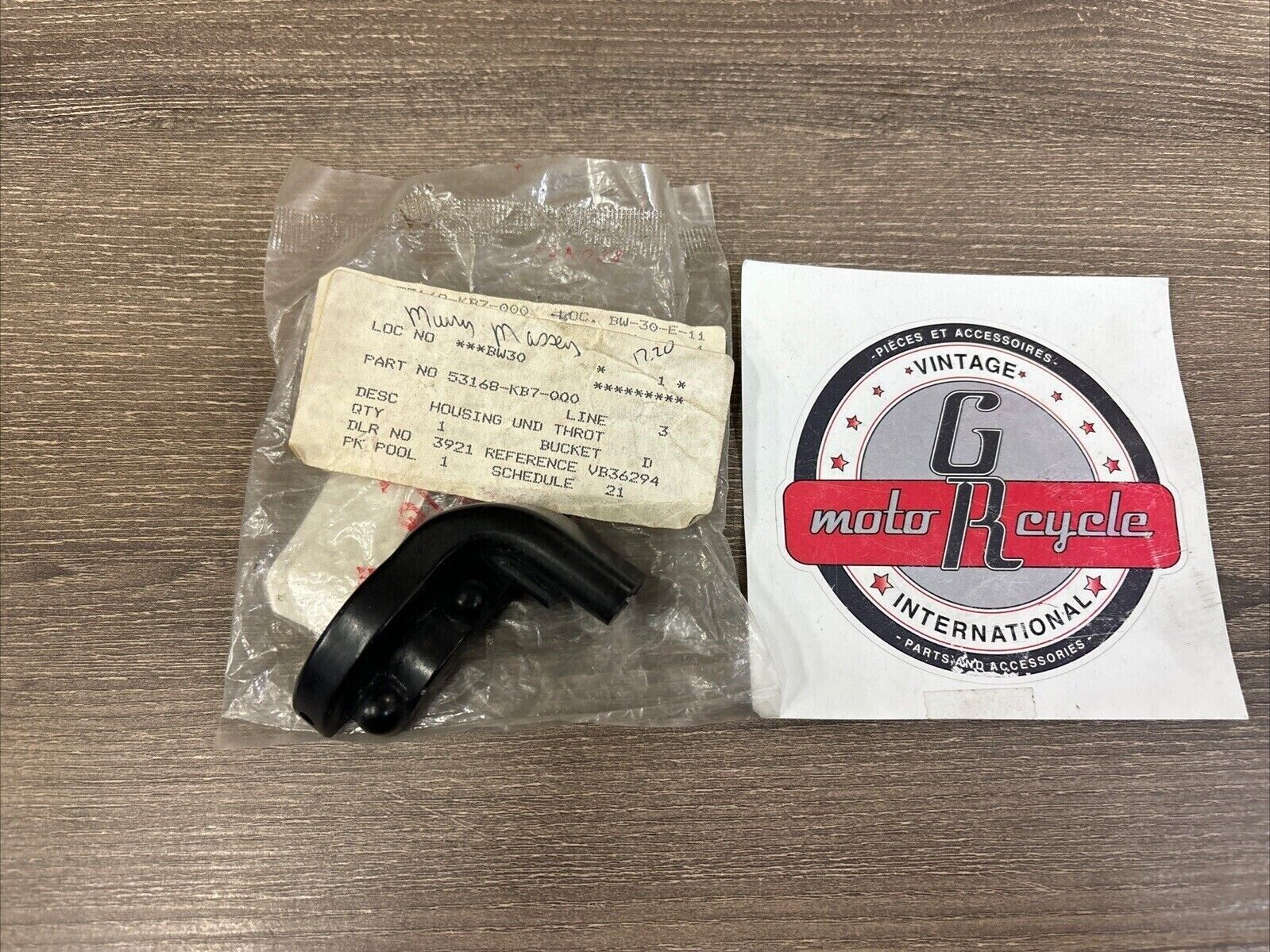 NOS Honda XL250R XL500R THROTTLE LOWER HOUSING 53168-KB7-000 H124