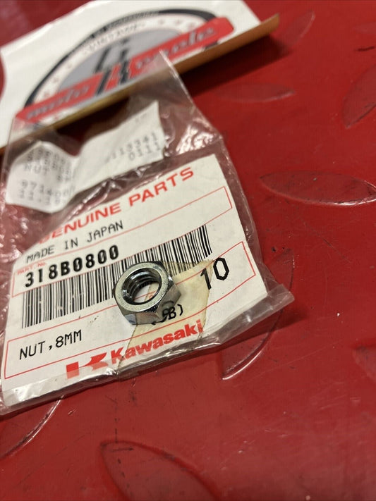 NOS KAWASAKI NUT 8MM 318B0800 K14