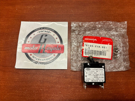 NOS Honda EM6500SXK1 CIRCUIT BREAKER 25A 38220-Z18-D21 H174