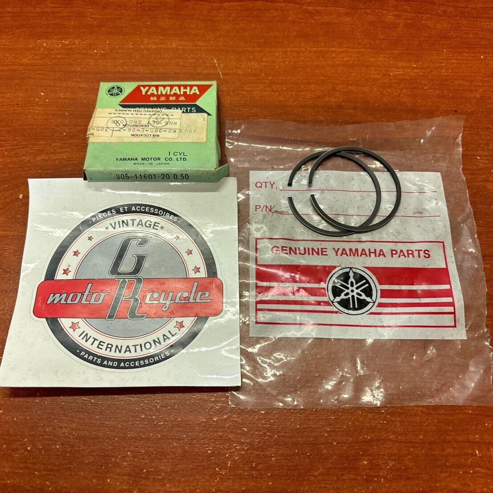 NOS Yamaha YL2 L5T PISTON RING O/S 0.50 305-11601-20-00 SUB 335-11601-20-00 Y174