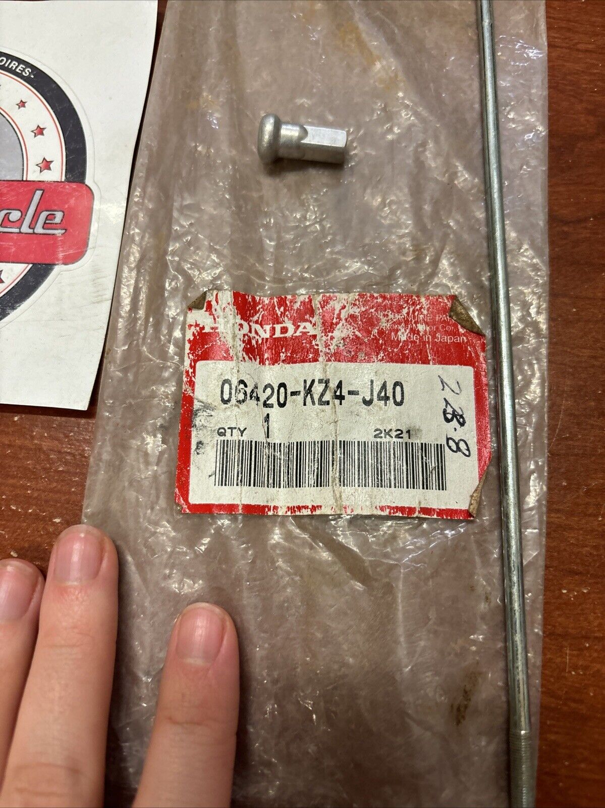 NOS Honda CR125R CR250R CRF250R CRF450R REAR INSIDE SPOKE 06420-KZ4-J40 H160