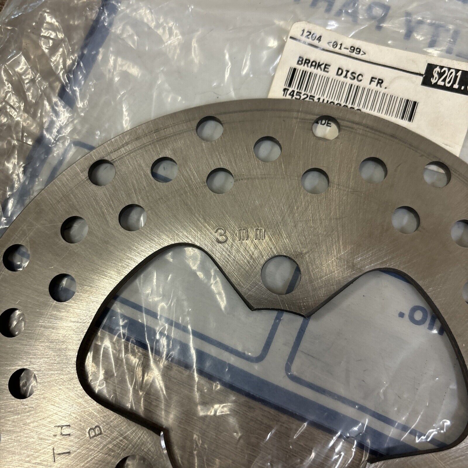 NOS Honda TRX250R TRX250X TRX300EX FRONT BRAKE DISK 45251-HC0-000 H114
