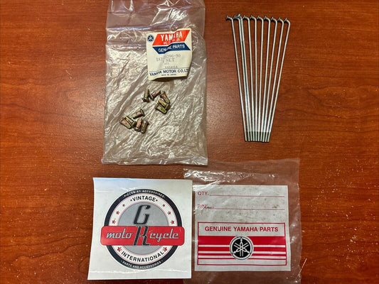 NOS Yamaha DT100 HT1 LT2 LT3 MX100 INNER SPOKE (10 QTY.) 183-25396-90-00 Y181