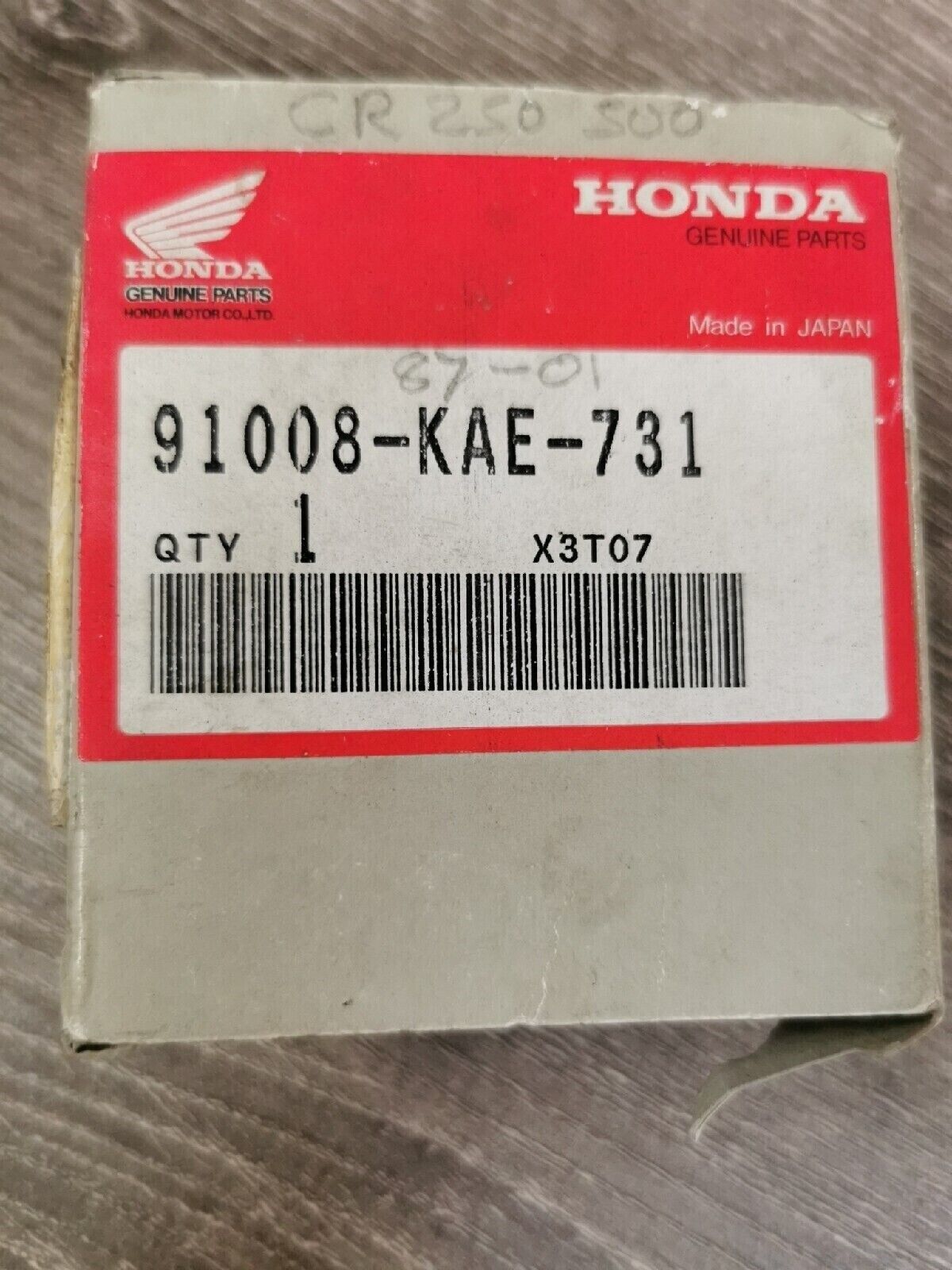 NOS HONDA CR250 CR500 1987 - 2001 Crank Shaft Bearing 91008-KAE-731  H47