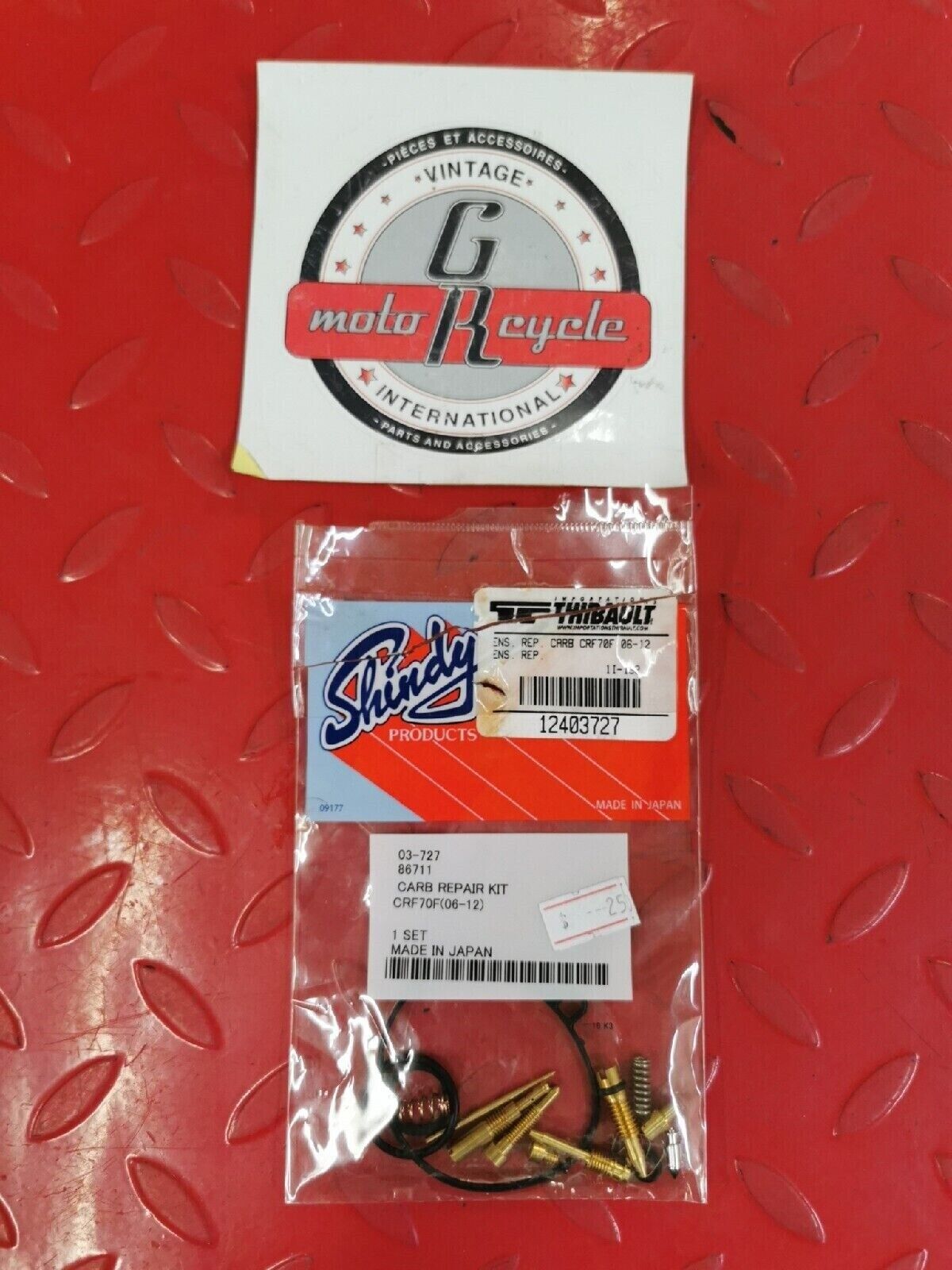 NOS SHINDY HONDA CRF70F 2006 - 2012  CARBURETOR REPAIR KIT   03-727 J13