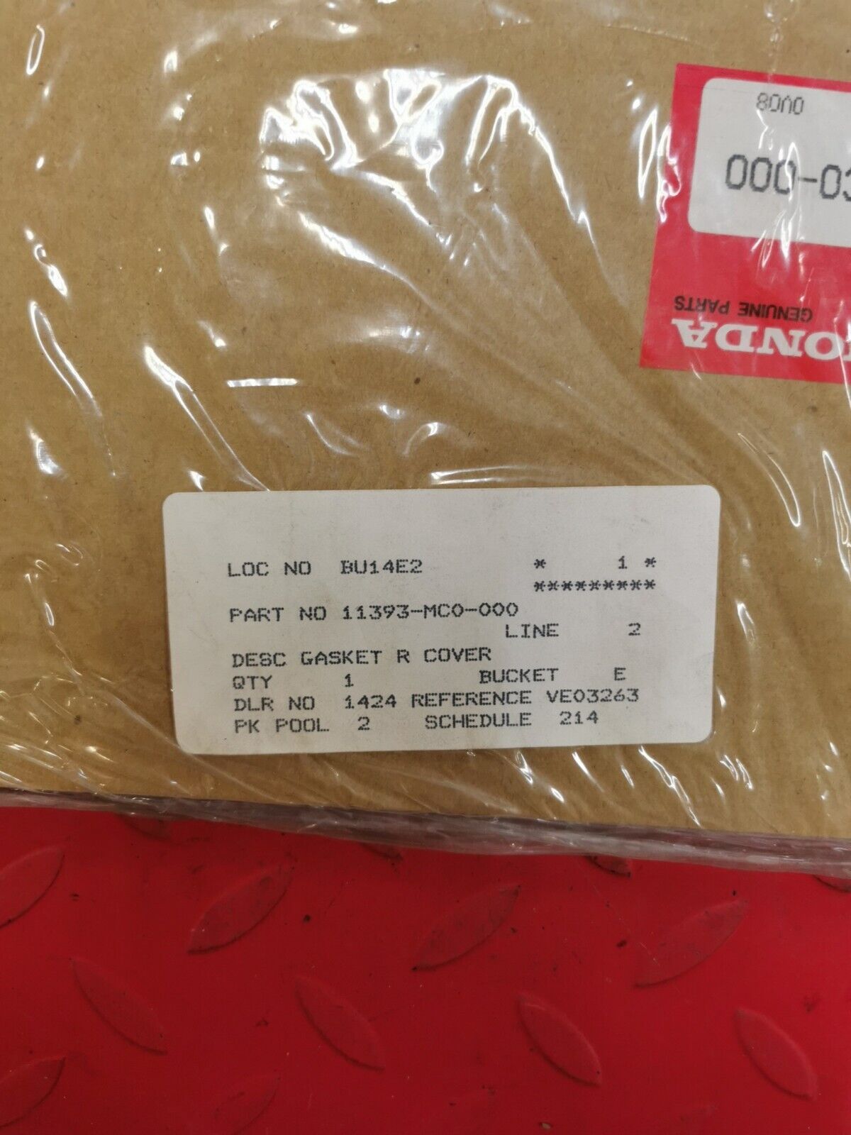 NOS Honda CB400 CM400 CB450 CM450 GASKET RIGHT CRANKCASE COVER 11393-MC0-000 H30