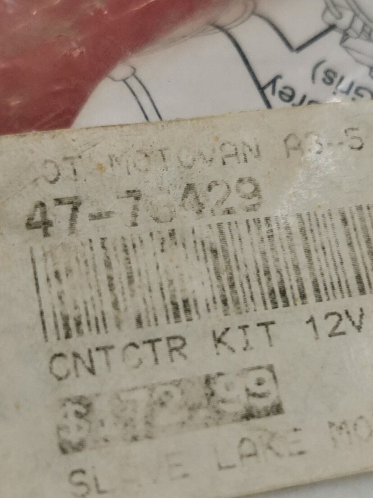 NOS CNTCTR KIT 12V 47-76429 J3