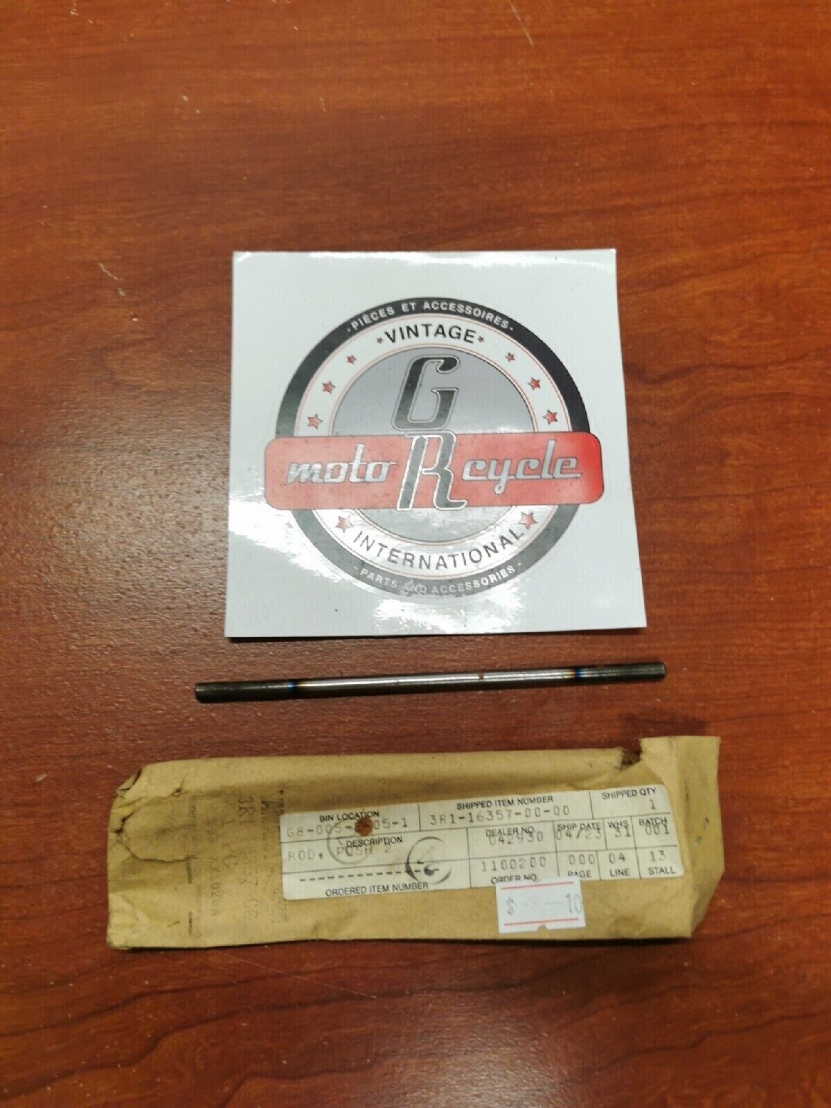 NOS Yamaha 1980 YZ80G PUSH ROD 2 3R1-16357-00-00 Y69