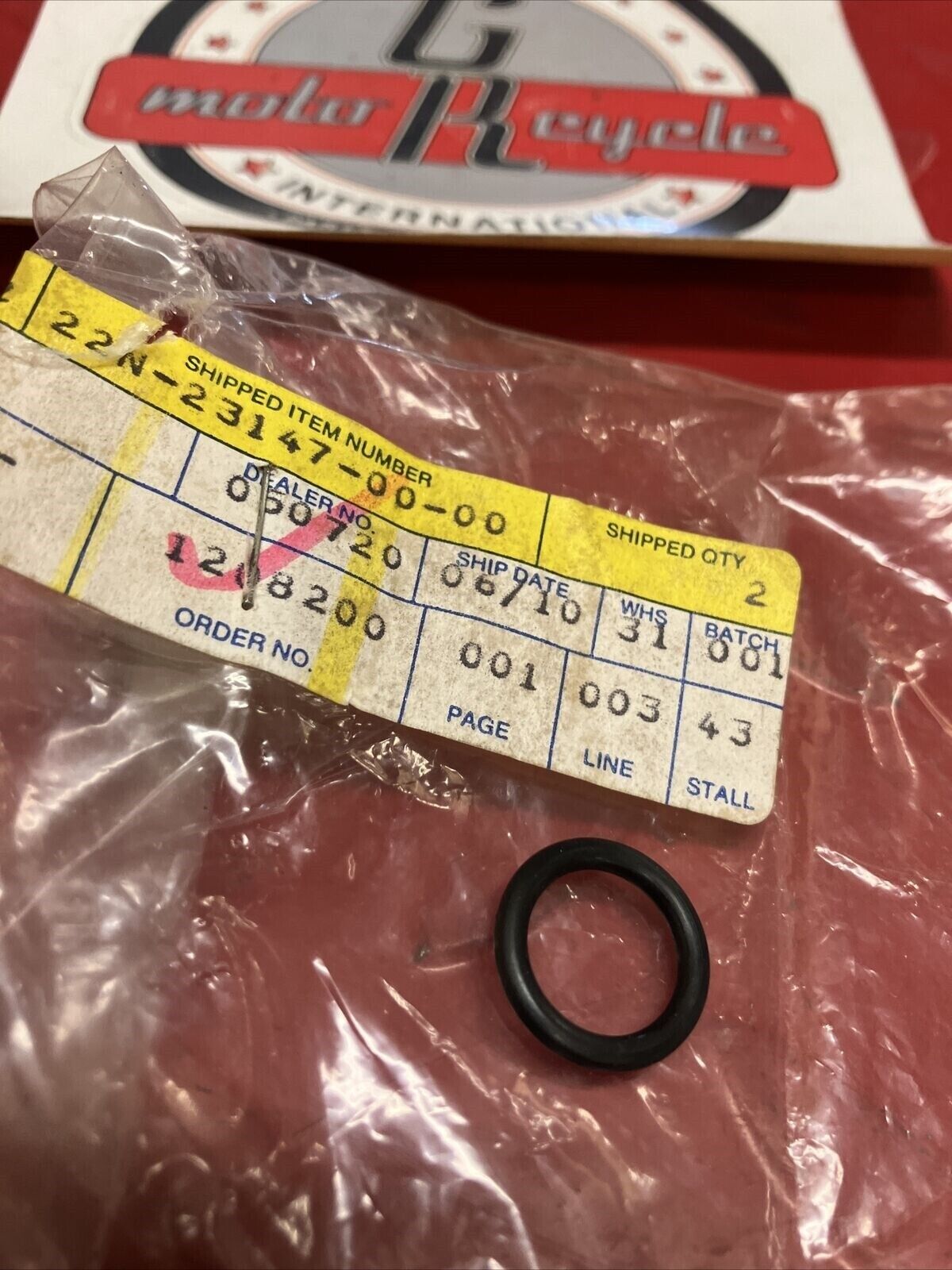 NOS YAMAHA O-RING 22N-23147-00-00 Y62
