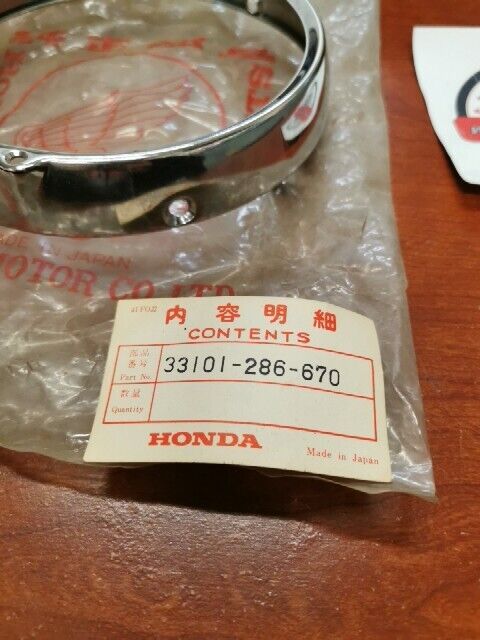 NOS Honda CB175 CB350 CB450 CB750 CL175 CL350 HEADLIGHT RIM 33101-286-670 H80
