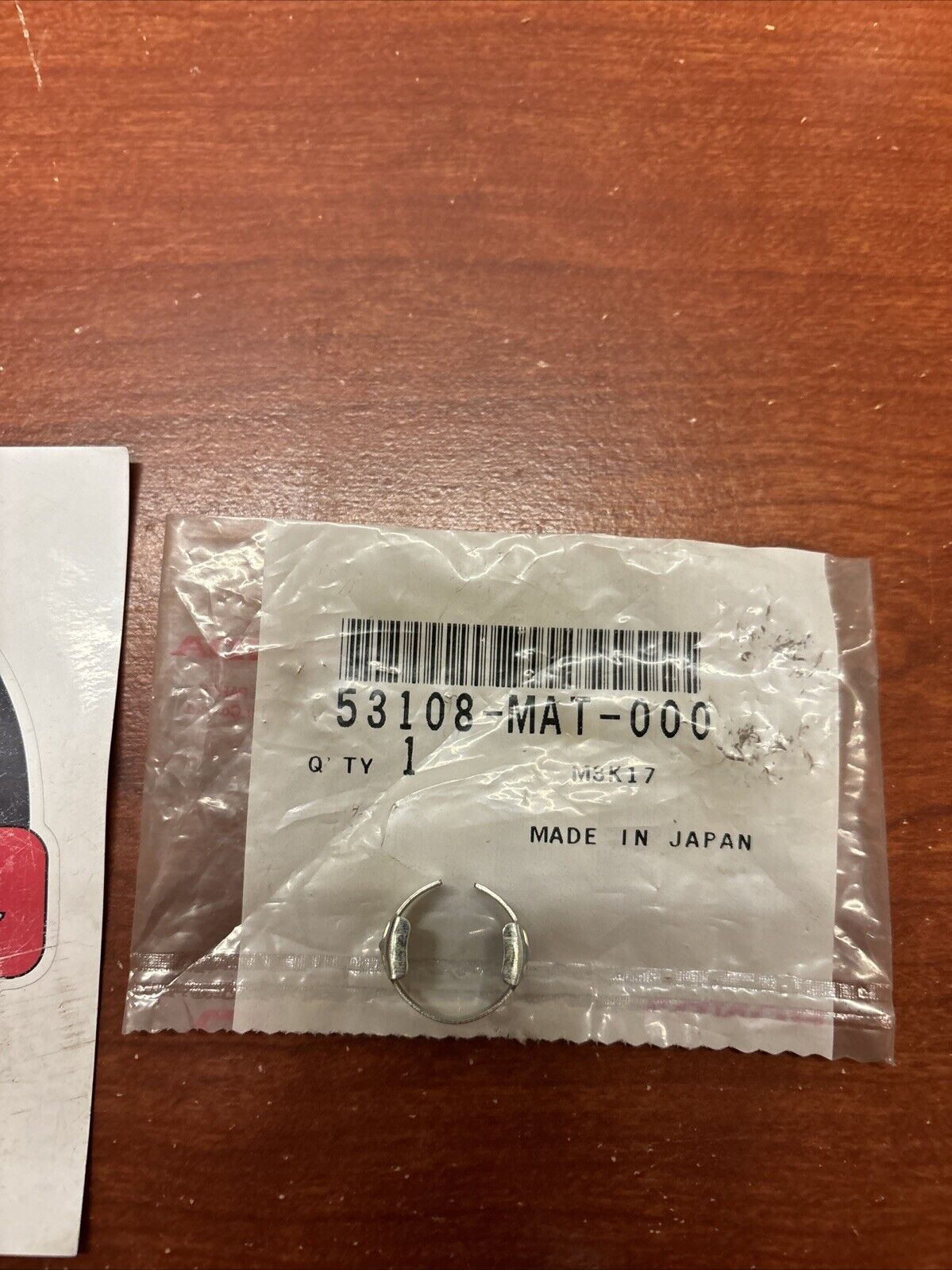 NOS Honda CB1100SF CBR1100XX CBR600RR HANDLE WEIGHT SNAP RING 53108-MAT-000 H172