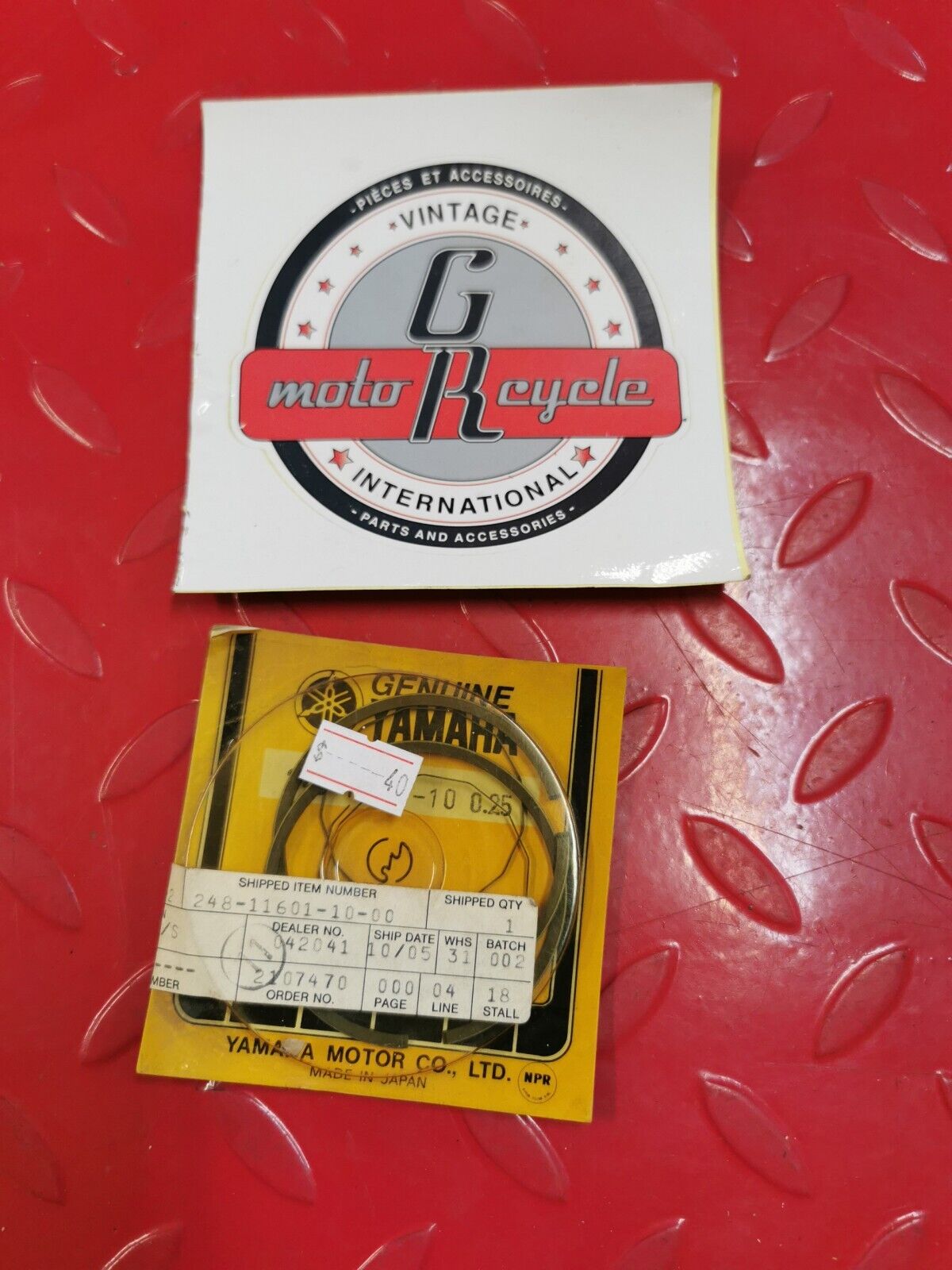 NOS YAMAHA PISTON RINGSET 1ST 248-11601-10-00 SUPERCEDED 479-11601-10-00 Y34