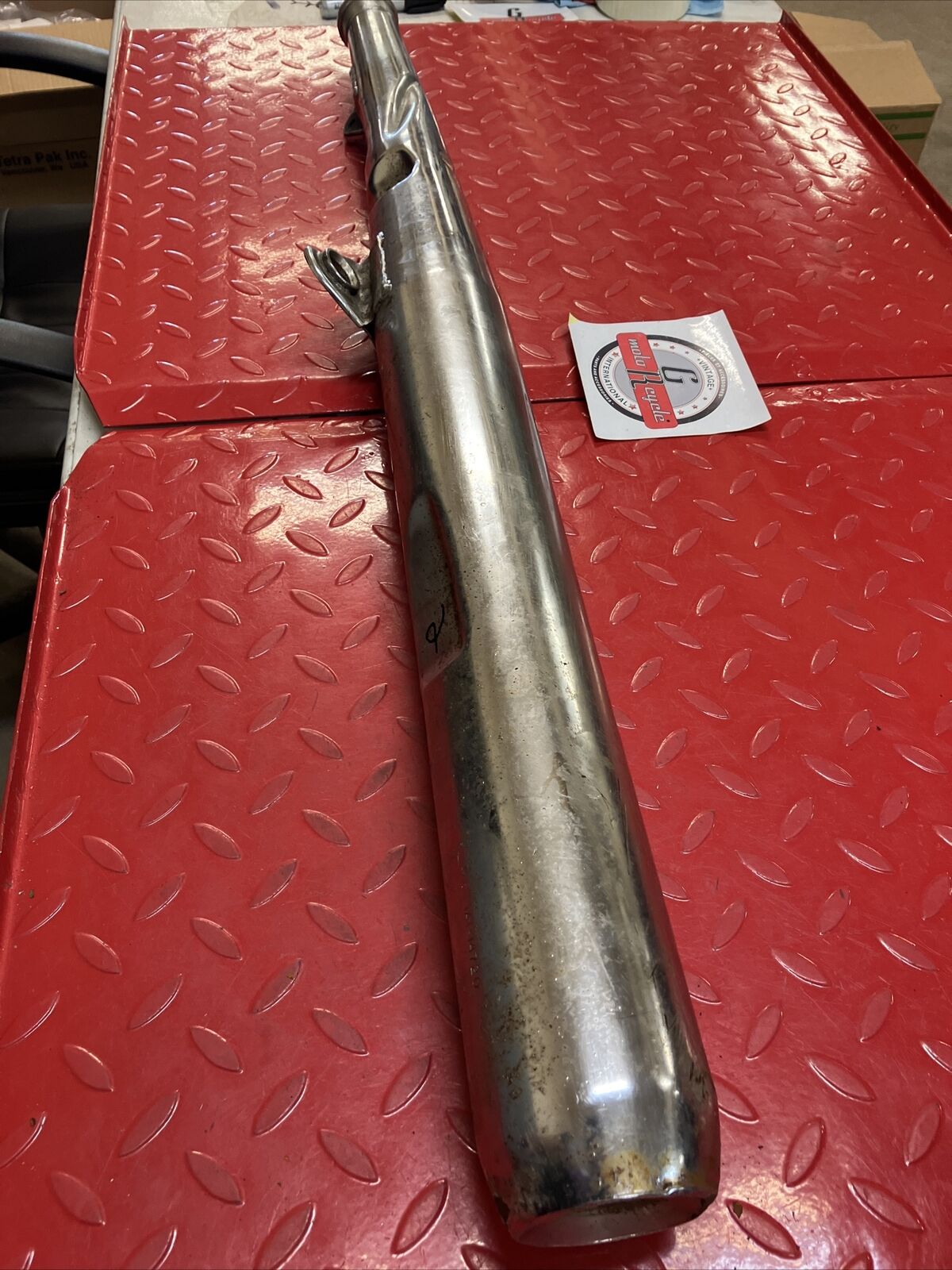 Yamaha RD400 1977 right exhaust pipe silencer 1976 1978 2