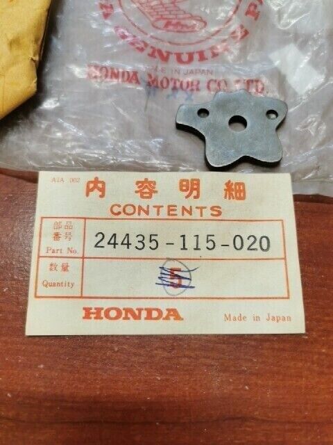 NOS Honda CB125T CB50 CY50 XL75 GEARSHIFT DRUM STOPPER PLATE 24435-115-020 H86