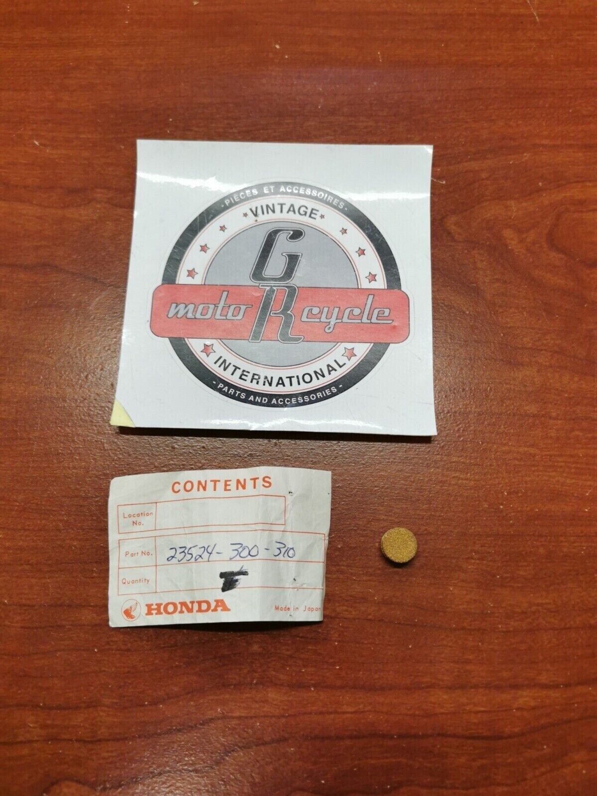 NOS Honda CB750K(K1,K2,K3,K4&K5) ELEMENT, OIL RESERVE 23524-300-310 H32
