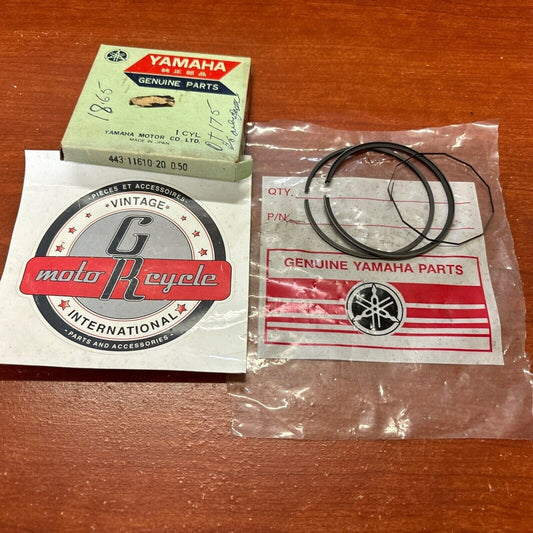 NOS Yamaha DT175 DT1C TY175 PISTON RING 0.50 443-11610-20-00 Y174