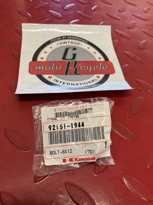 NOS KAWASAKI BOLT 6X12 92151-1944 K12