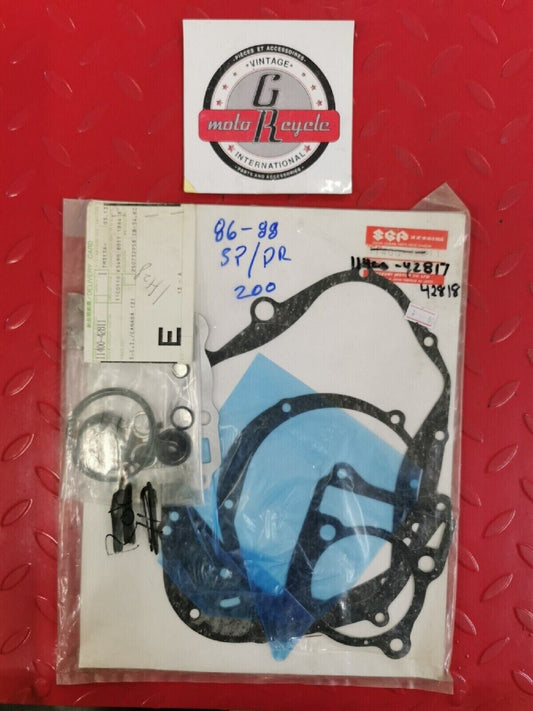 NOS SUZUKI DR200 SP200 1986 1987 1988 GASKET SET SUPERSEDED BY 11400-42818 S14
