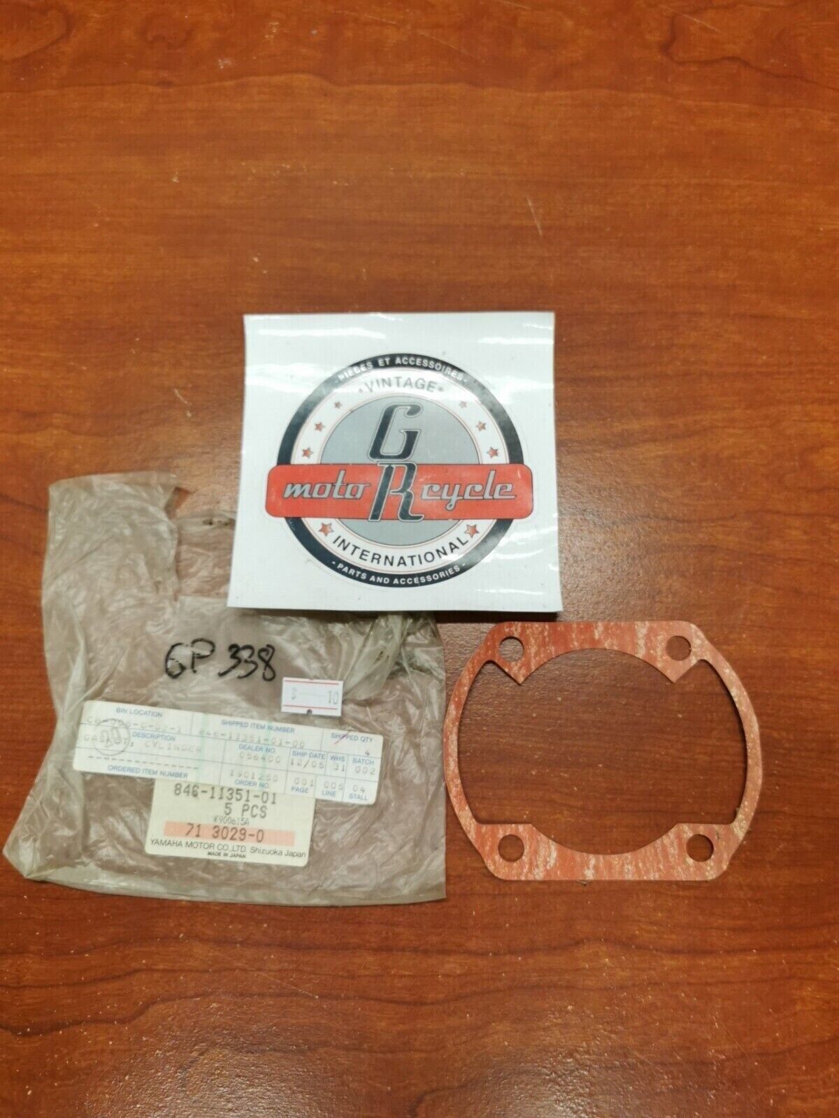 NOS Yamaha GP338 GPX338 CYLINDER GASKET 846-11351-01-00 SUB. 846-11351-02-00 Y95