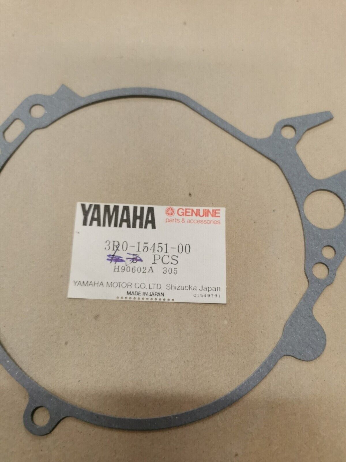 NOS Yamaha YZ80 CRANKCASE COVER GASKET 3R0-15451-00-00 SUB. 3R0-15451-01-00 Y94