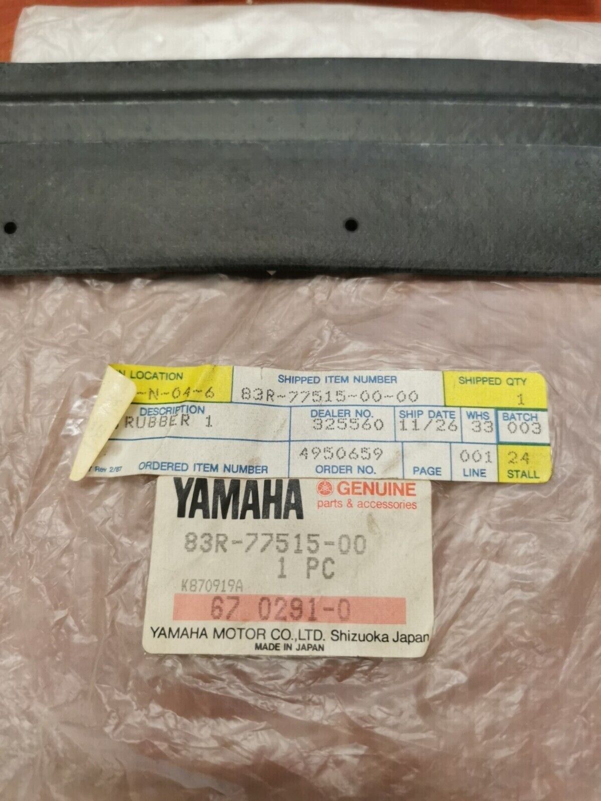 NOS Yamaha VK540 RUBBER BUSH 1 83R-77515-00-00 Y92