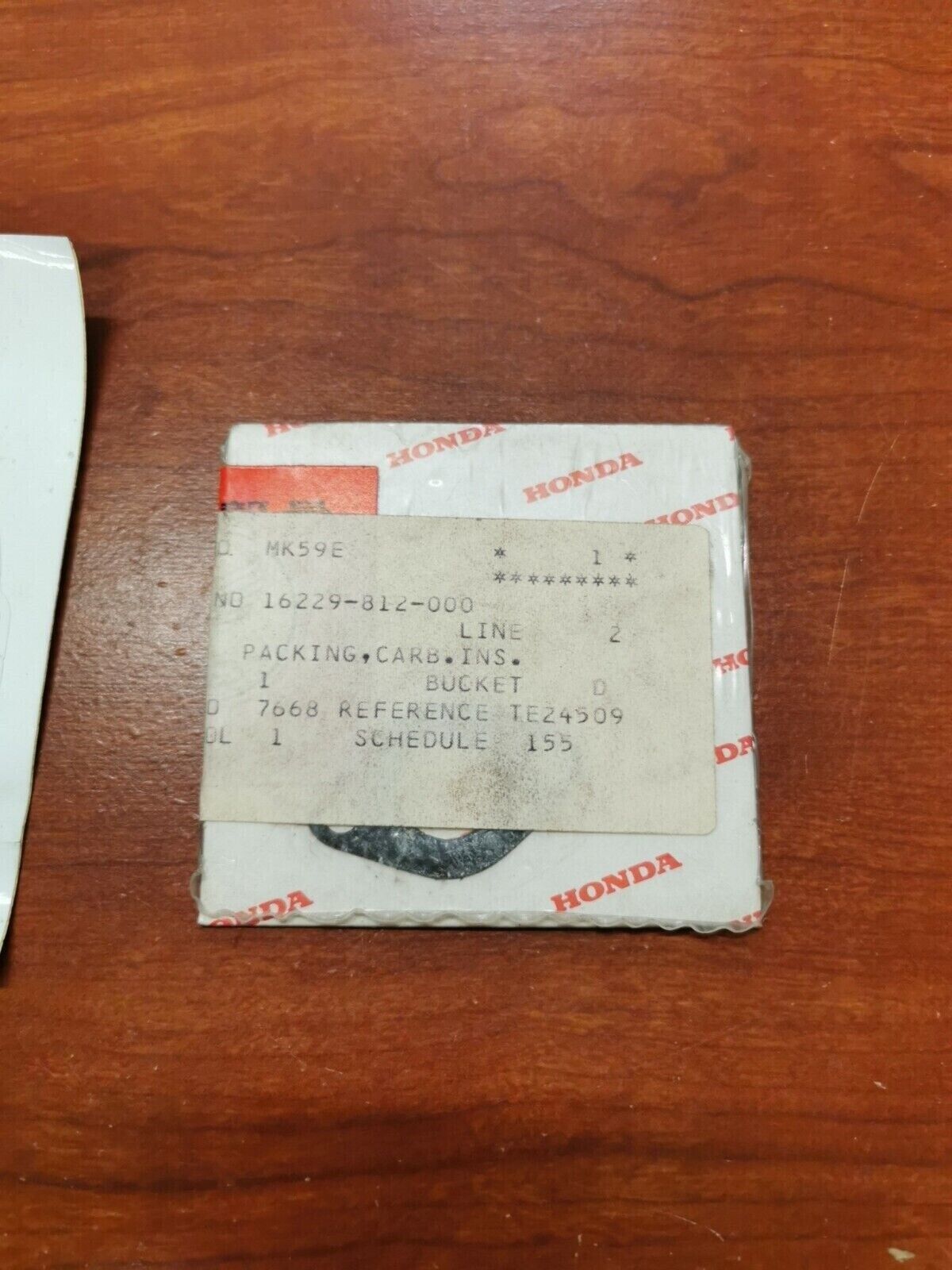 NOS Honda EM400 E300 CARBURETOR INSULATOR GASKET 16229-812-000 H67