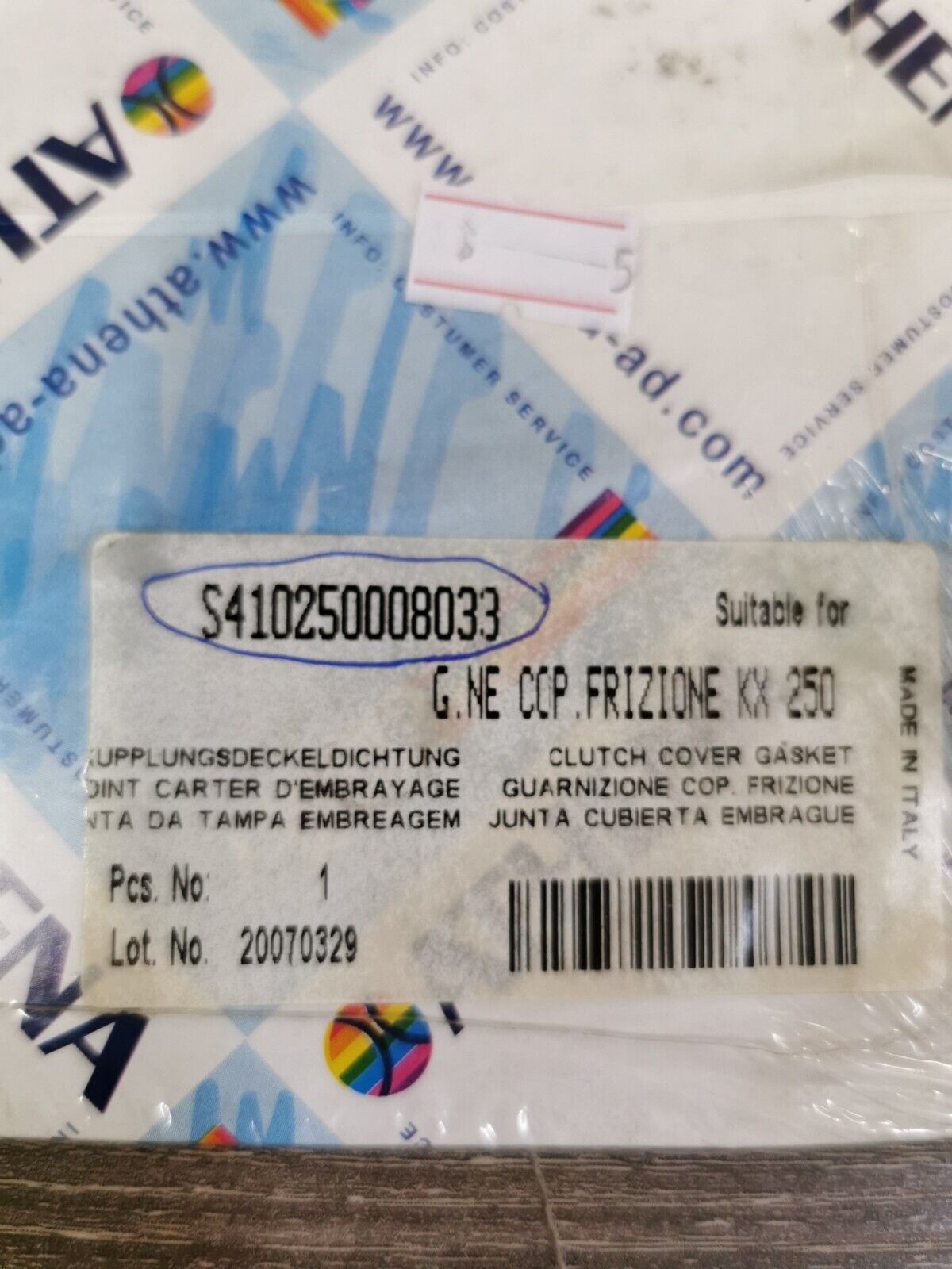 NOS ATHENA KX250 Clutch cover Gasket REPLACEMENT  S410250008033 J45