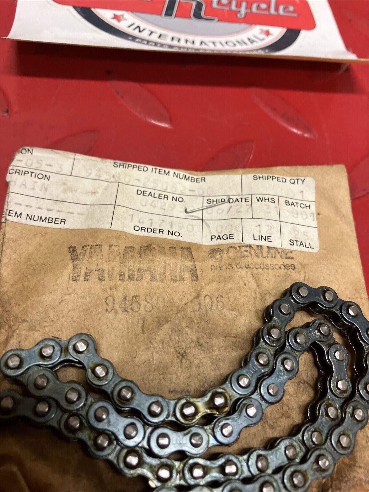 NOS YAMAHA CHAIN (DID25 62L) 94580-25062-00 Y66