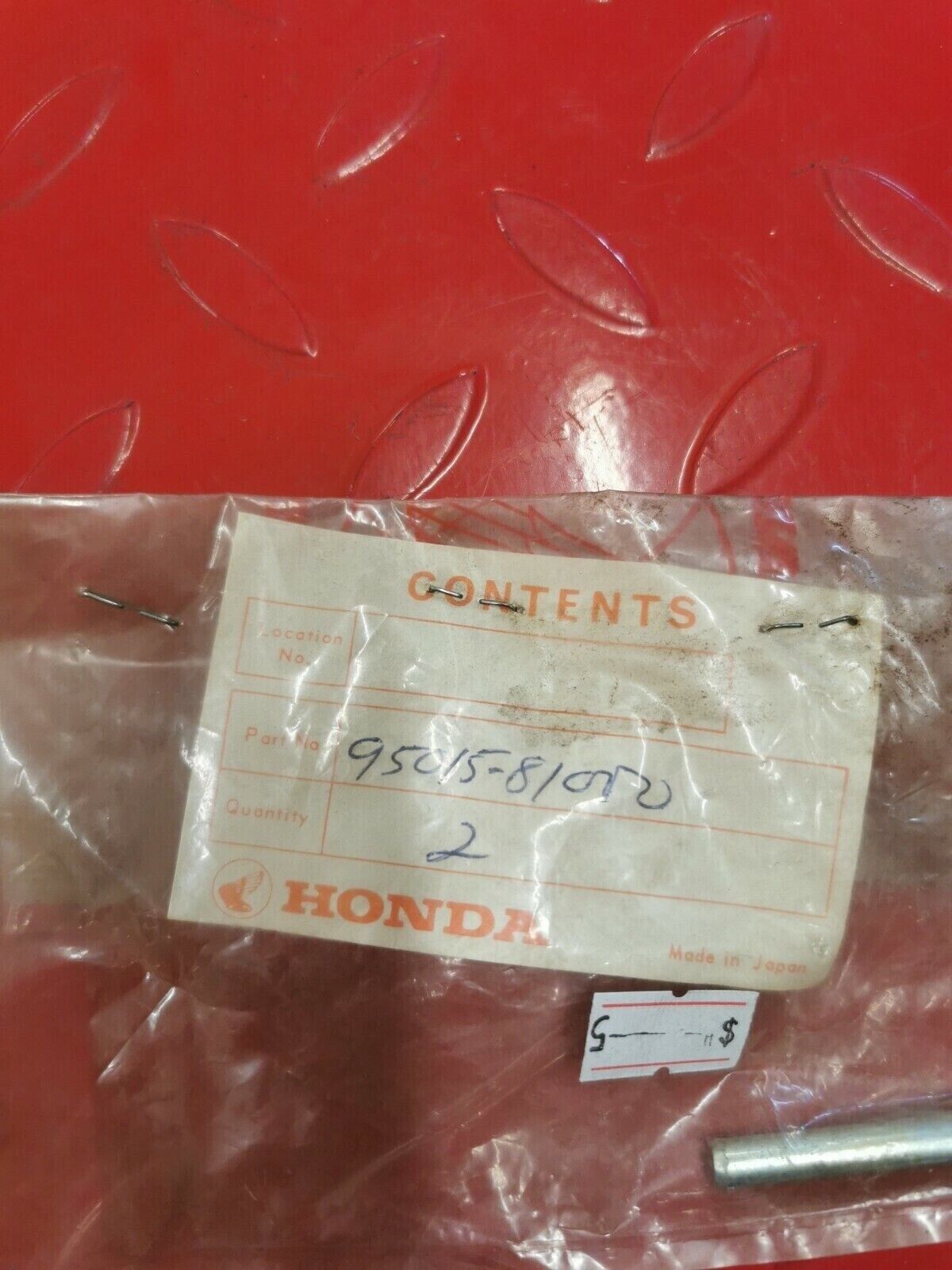 NOS Honda CA160 CA175 NH80 NH125 SH150 PILLION STEP PIN 95015-81000 H3