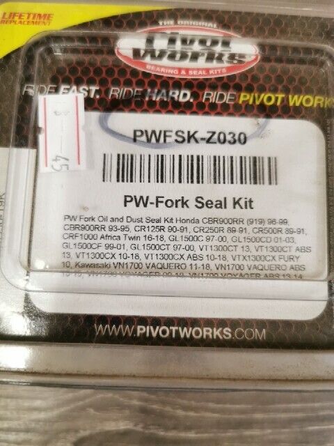 NOS PIVOT WORKS HONDA CR125R CR250R CR500R FORK OIL DUST SEAL KIT PWFSK-Z030 J54