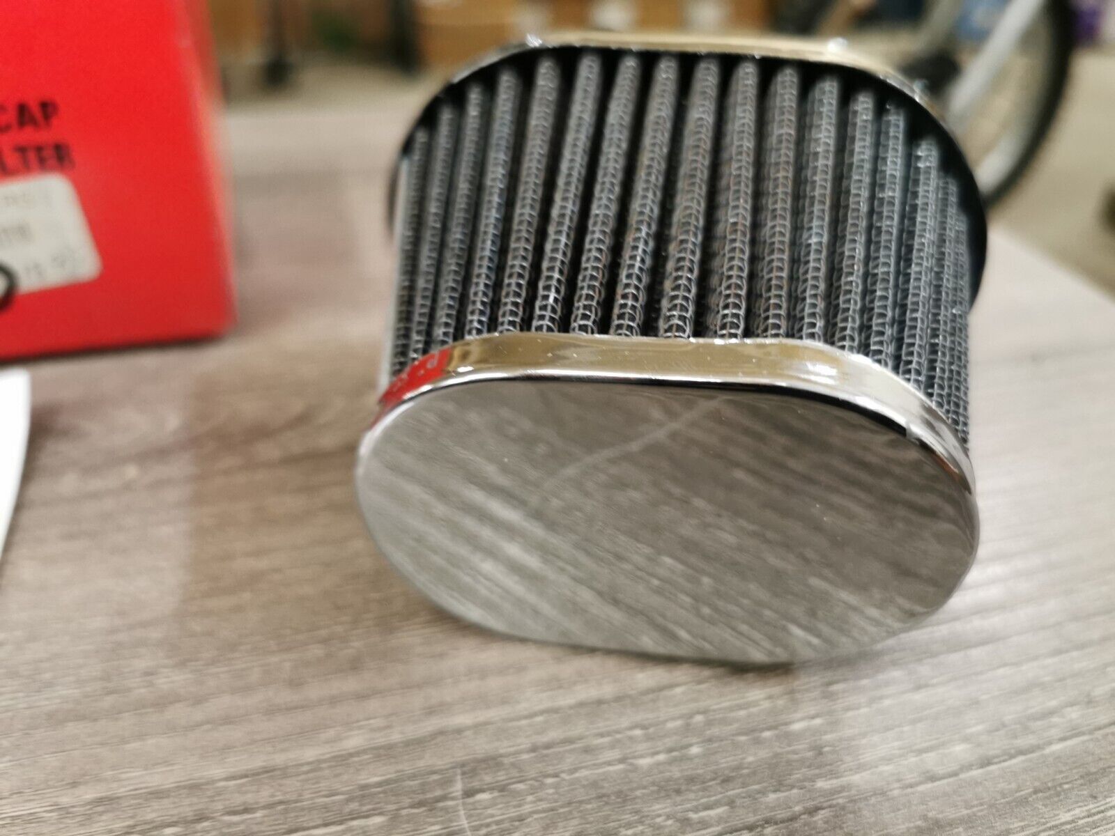 NOS Chrome Cap Air Filter  52MM 15-0036 J26