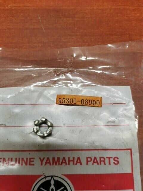 NOS Yamaha YZ125 YZ250 YZ490 SLOTTED NUT 95301-08900-00 SUB 95307-08900-00 Y129