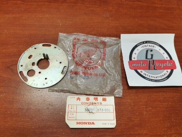 NOS Honda CB350F CB400F CONTACT BREAKER POINTS BASE PLATE 30201-333-004 H86