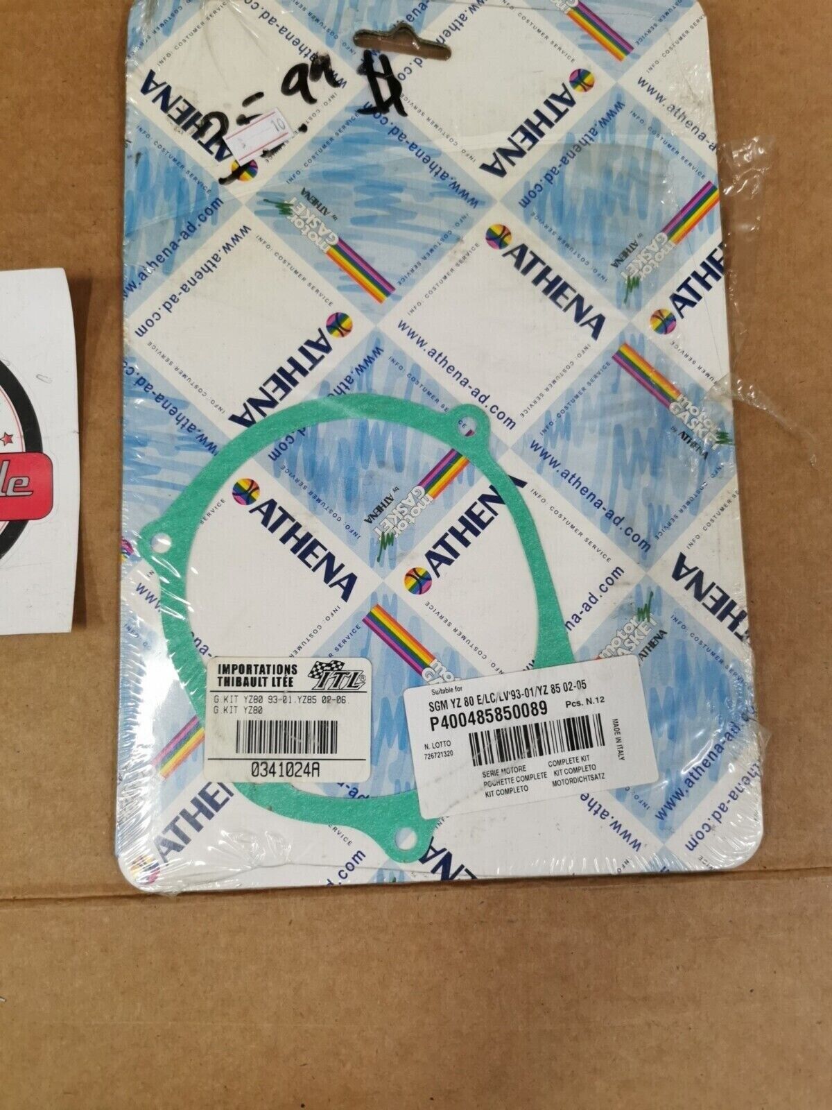 NOS ATHENA YAMAHA YZ80 E LC 1993 +  INCOMPLETE GASKET KIT SET P400485850089 J48