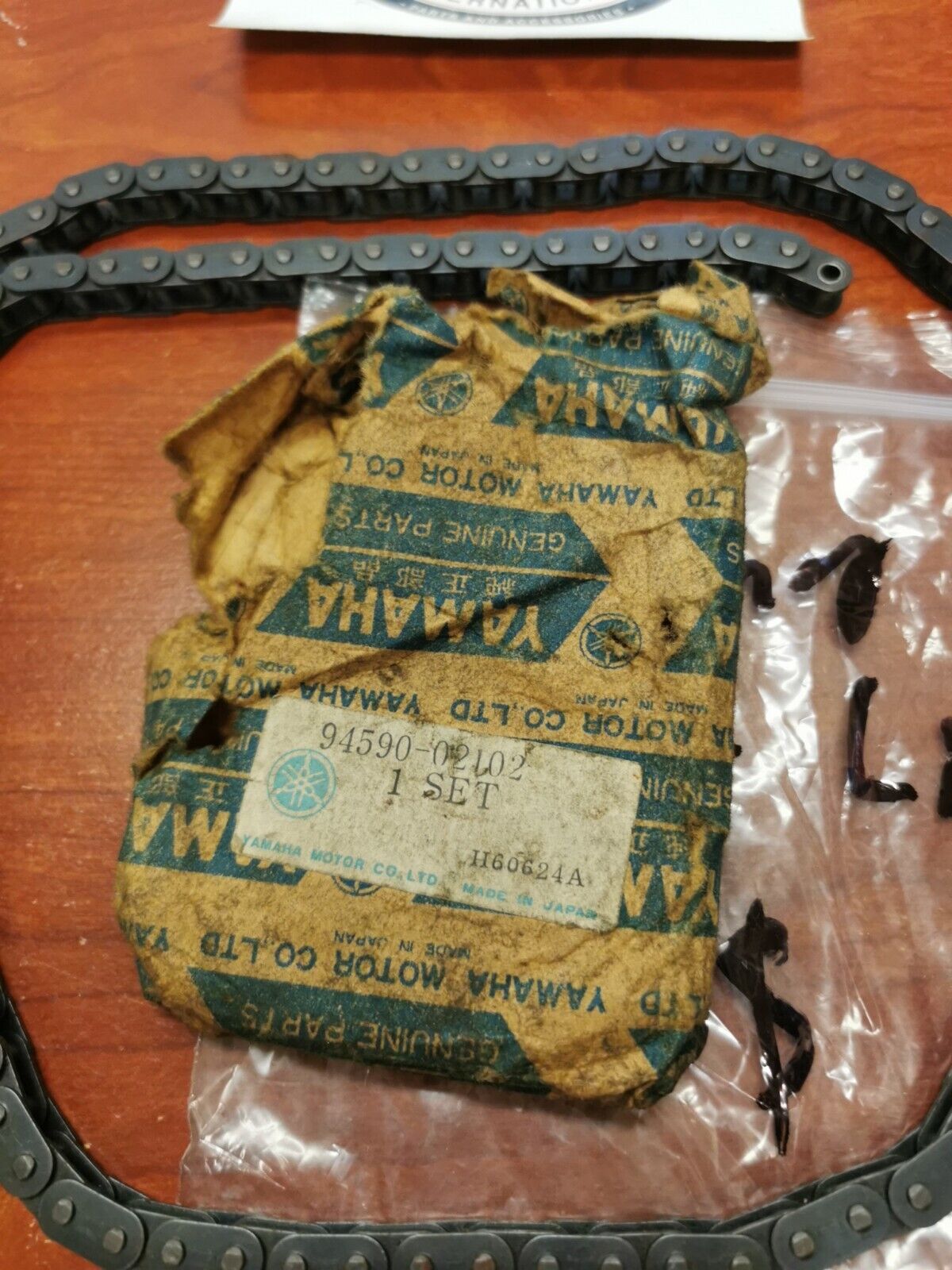 NOS Yamaha XS1 XS2 TX650 CAM CHAIN BF05T-Y TUBAKI 102 94590-02102-00 NO LINK Y87