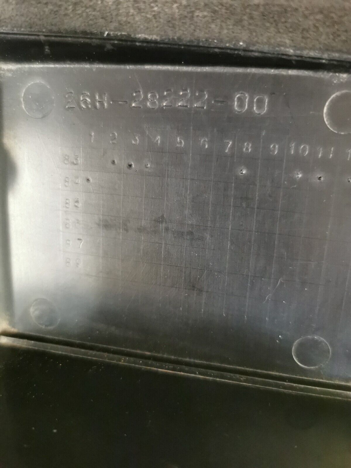 NOS YAMAHA XVZ12DN  PANEL 2    26H-28222-00 Y54