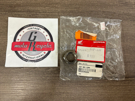 NOS Honda 1980 ATC200 NUT , HEX. 22MM 90202-958-000 H130