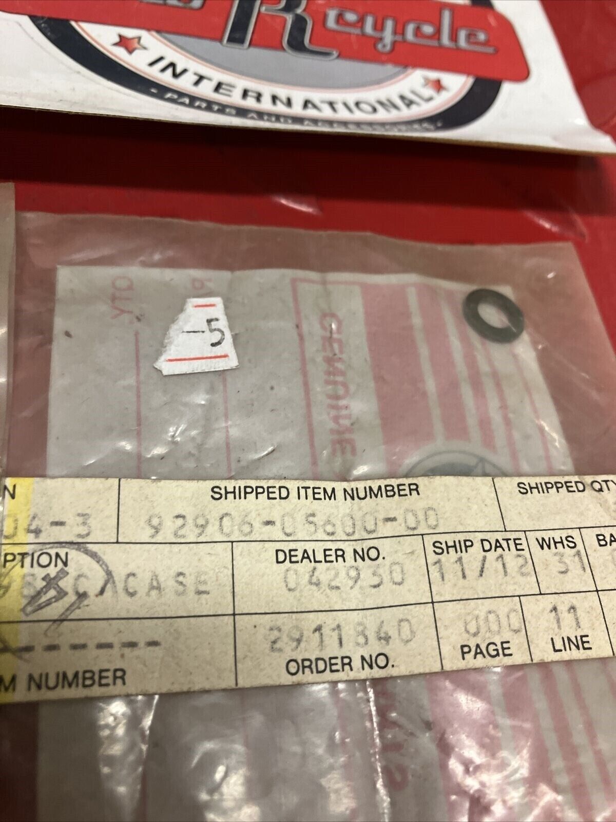 NOS YAMAHA WASHER PLATE 92906-05600-00 SUB BY 92907-05600-00 Y66